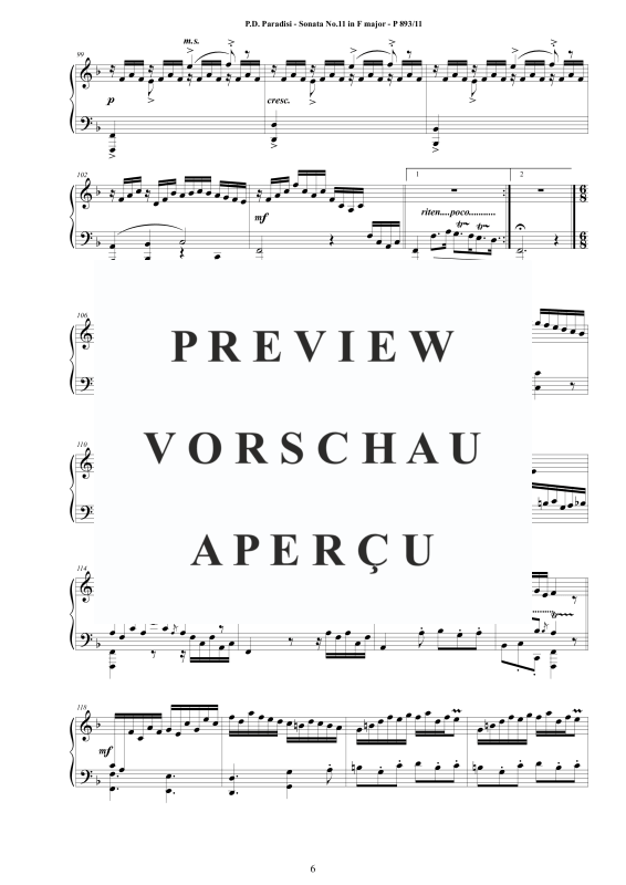 Produktgalerie: Seite 7 von 9 Sonate Nr. 11 in F-Dur, , Klavier Solo