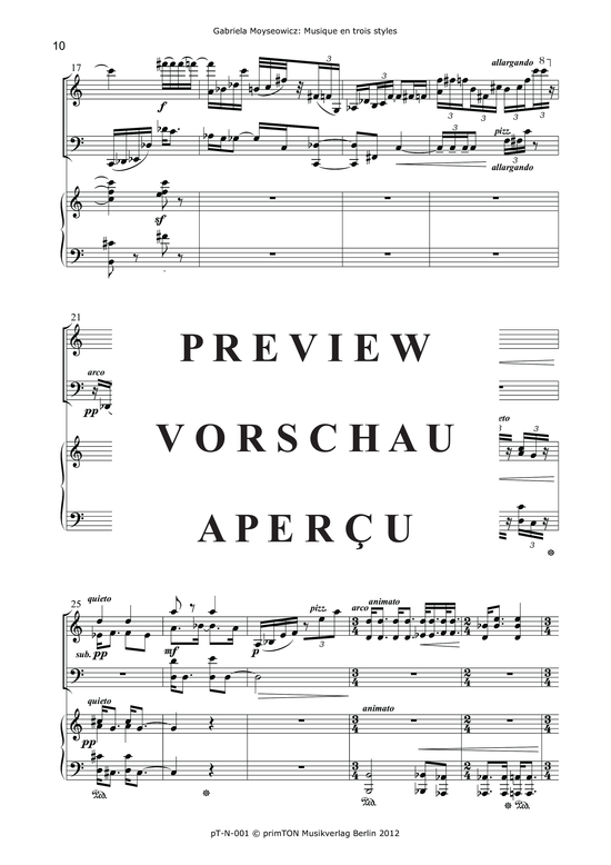 Product gallery: Page 15 of 21 Musique en trois styles pour violon, violoncelle et piano (1969) , ,  (Trio for violin, violoncello + piano)