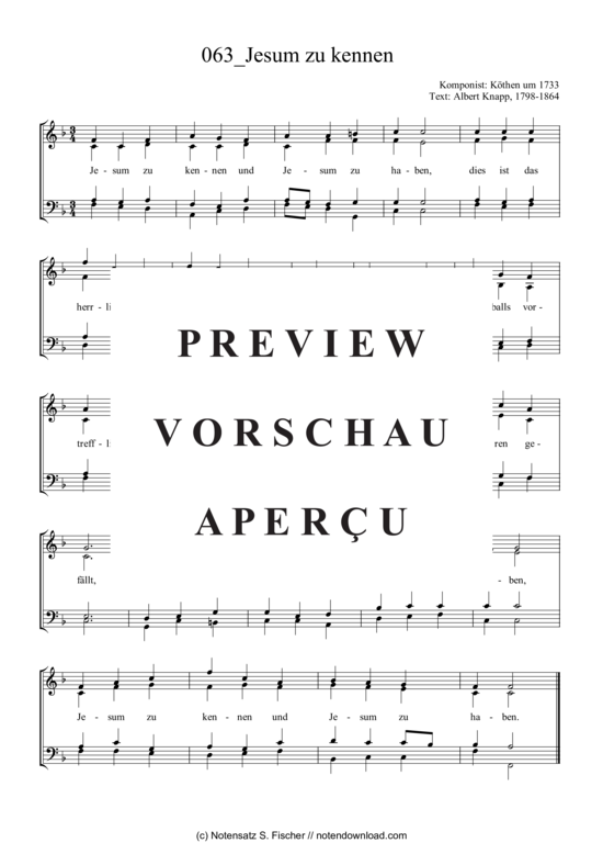 Product gallery: Page 2 of 3 Jesum zu kennen  , , (mixed choir)
