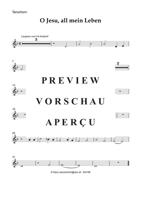 gallery: O Jesu, all mein Leben bist du , , (Tenorhorn + Orgel)