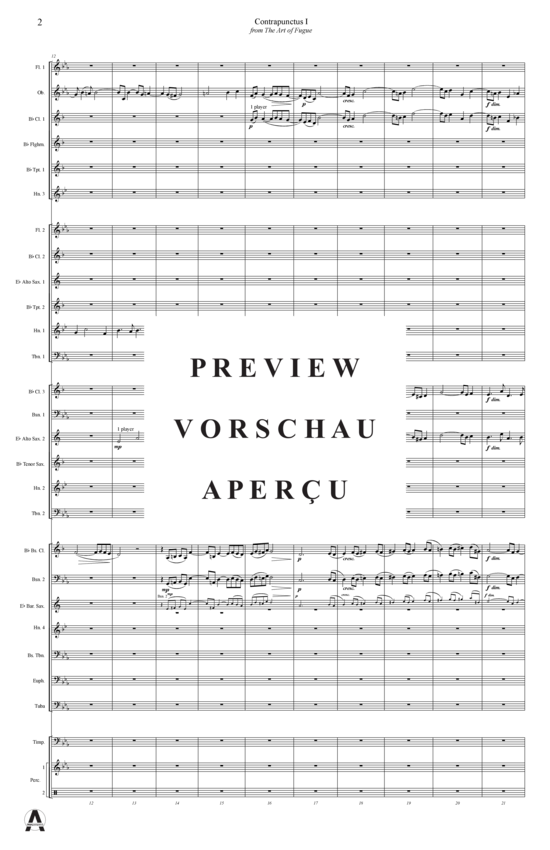 gallery: Contrapunctus 1 aus Kunst der Fuge , , (Concert Band)