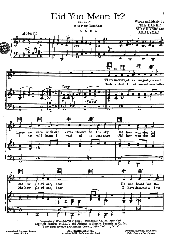 gallery: Did You Mean It? , Lyman, Abe  , Klavier und Gesang