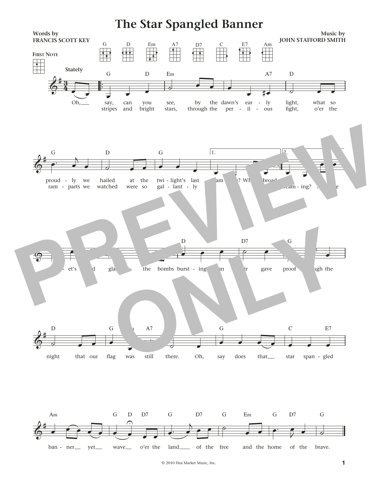 Product gallery: Page 1 of 1 The Star Spangled Banner (from The Daily Ukulele) (arr. Liz and Jim Beloff), Francis Scott Key