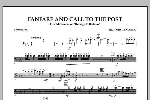 Produktbild zu: Fanfare and Call to the Post - Trombone 1