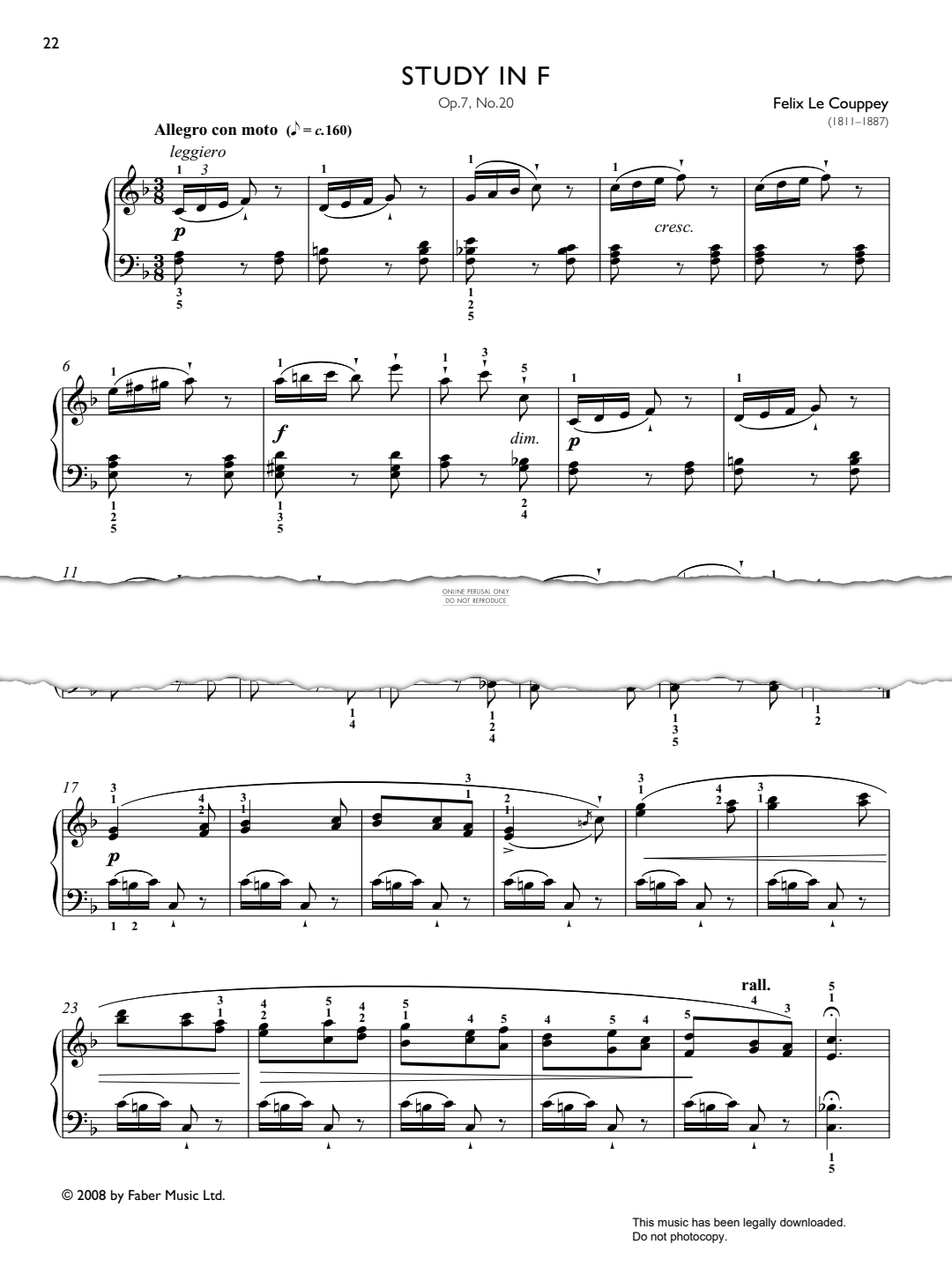 Product picture to: Study in F Op. 7, No. 20 (from Real Repertoire Studies Grades 2-4)