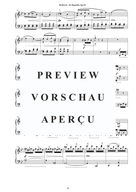 Produktgalerie: Seite 7 von 11 Six Bagatelles for Piano Op.126, , Klavier Solo