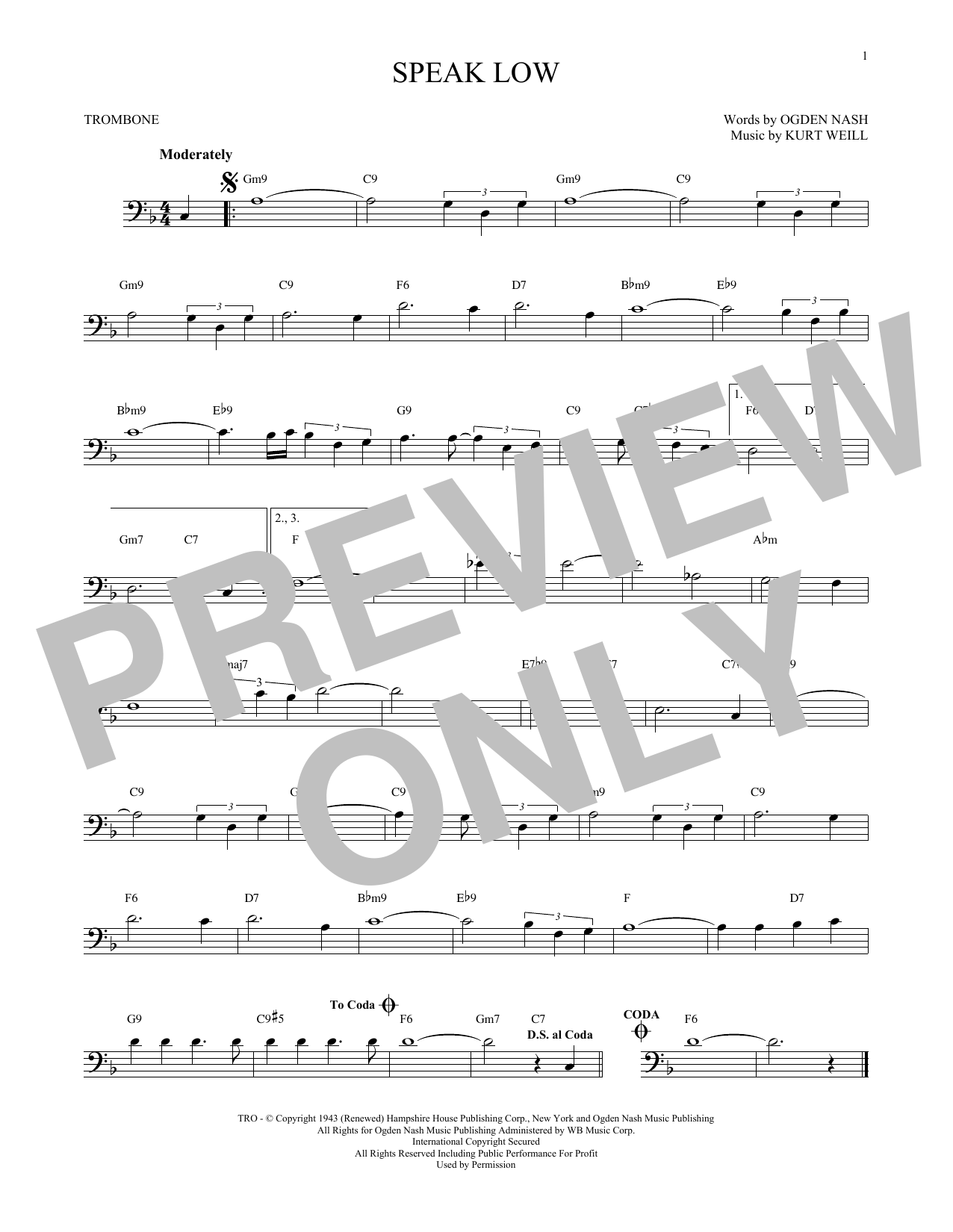 Product gallery: Page 1 of 1 Speak Low, Kurt Weill