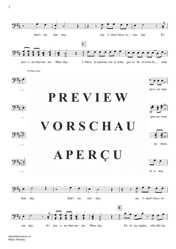 Produktgalerie: Seite 3 von 4 Manic Monday, Bangles, (Violoncello)