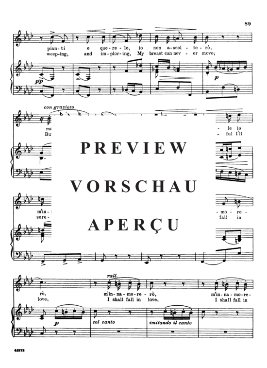 Product gallery: Page 5 of 7 Se Florindo è fedele, Parisotti, Alessandro, Medium Voice and Piano