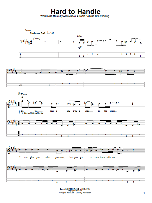 Produktgalerie: Seite 1 von 1 Hard To Handle, The Black Crowes, E-Bass