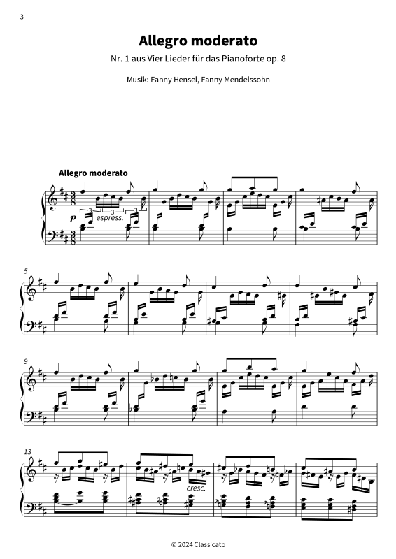 Product gallery: Page 1 of 11 Vier Lieder für das Pianoforte op. 8, , Piano Solo