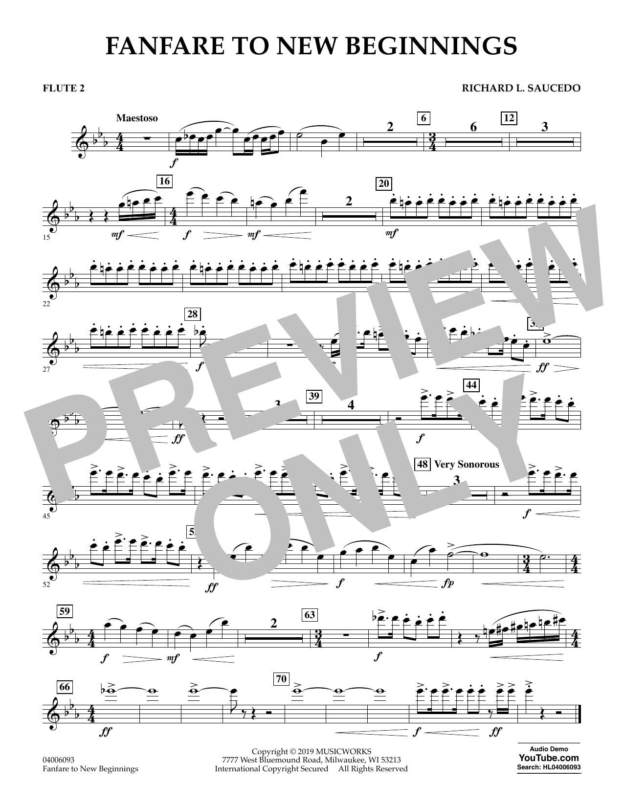 Produktbild zu: Fanfare for New Beginnings - Flute 2