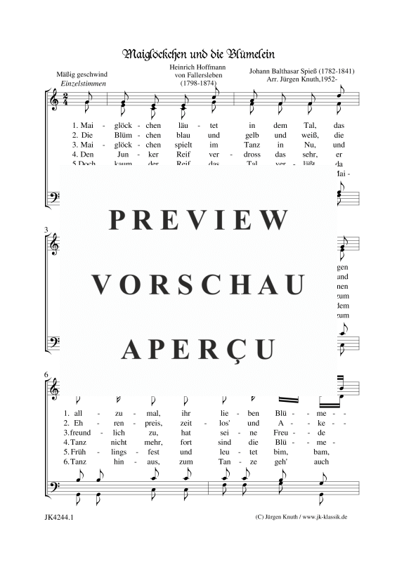 gallery: Maiglöckchen und die Blümelein, , Gemischter Chor