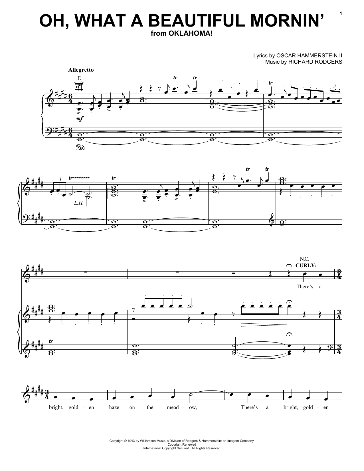 Produktbild zu: Oh, What A Beautiful Mornin' (from Oklahoma!)