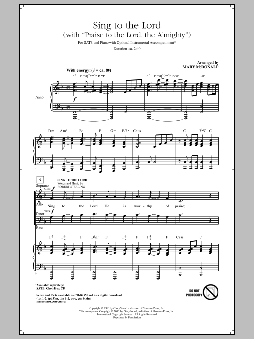 Produktbild zu: Praise To The Lord, The Almighty