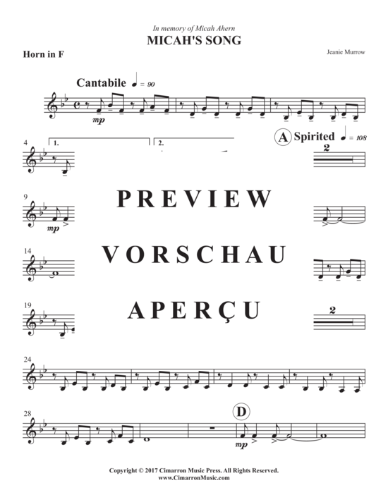Produktgalerie: Seite 14 von 17 Micha´s Song , , (Holzbläserquintett)