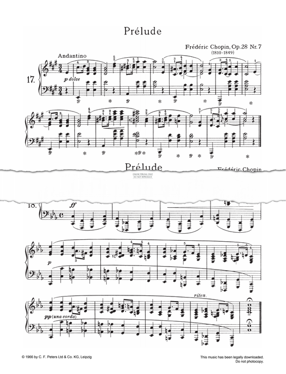 Produktgalerie: Seite 1 von 1 Prelude, Op. 28, Frederic Chopin, Klavier