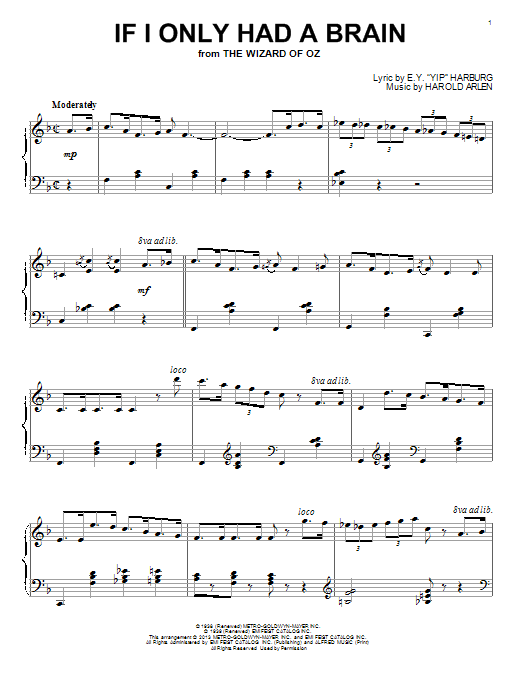 Product gallery: Page 1 of 1 If I Only Had A Brain, Harold Arlen