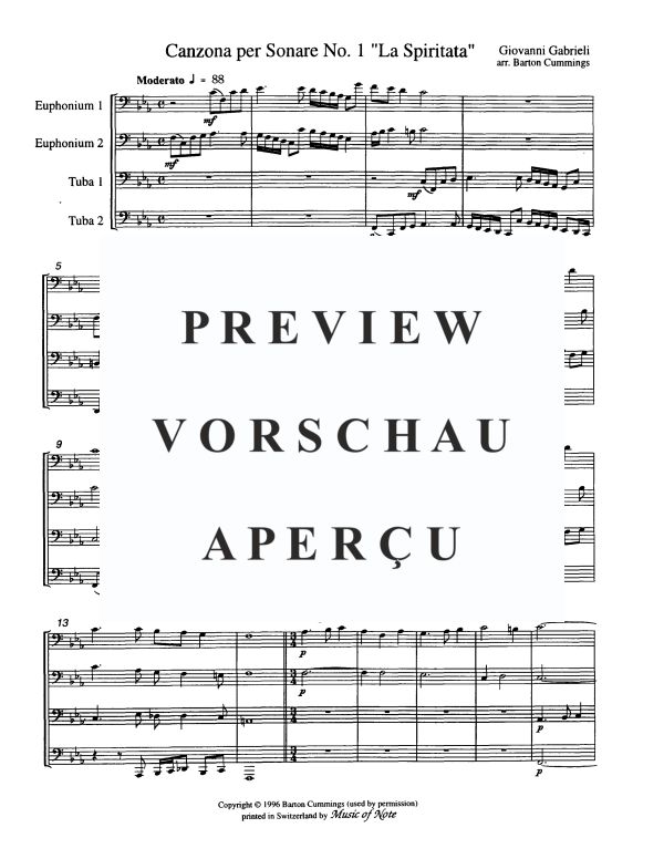 Produktgalerie: Seite 4 von 10 Canzona per Sonare No. 1, "La Spiritata", , Tuba Quartett EETT