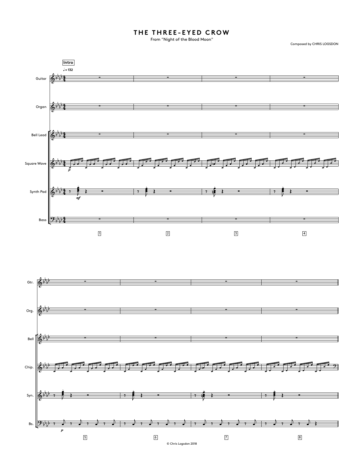 Produktbild zu: The Three-Eyed Crow (from Night of the Blood Moon) - Full Score