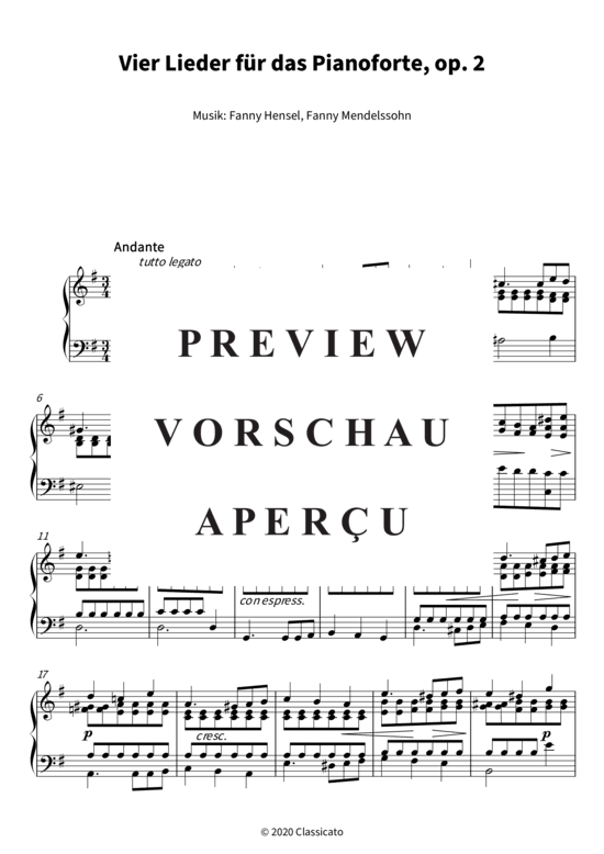 Product gallery: Page 5 of 8 Vier Lieder für das Pianoforte, op. 2 , , Piano Solo