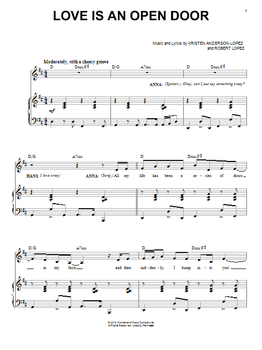 Produktbild zu: Love Is An Open Door (from Frozen)