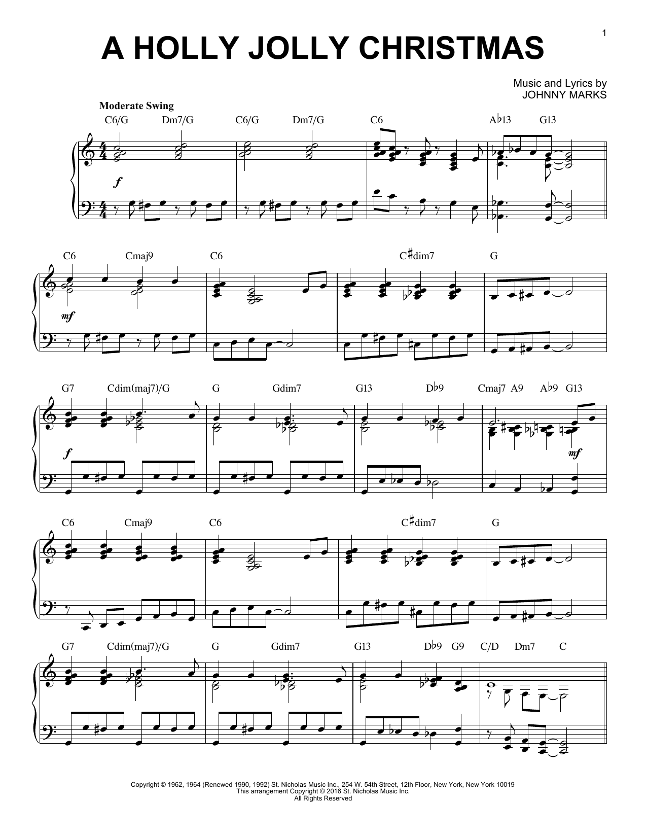 Product gallery: Page 1 of 1 A Holly Jolly Christmas [Jazz version] (arr. Brent Edstrom), Johnny Marks