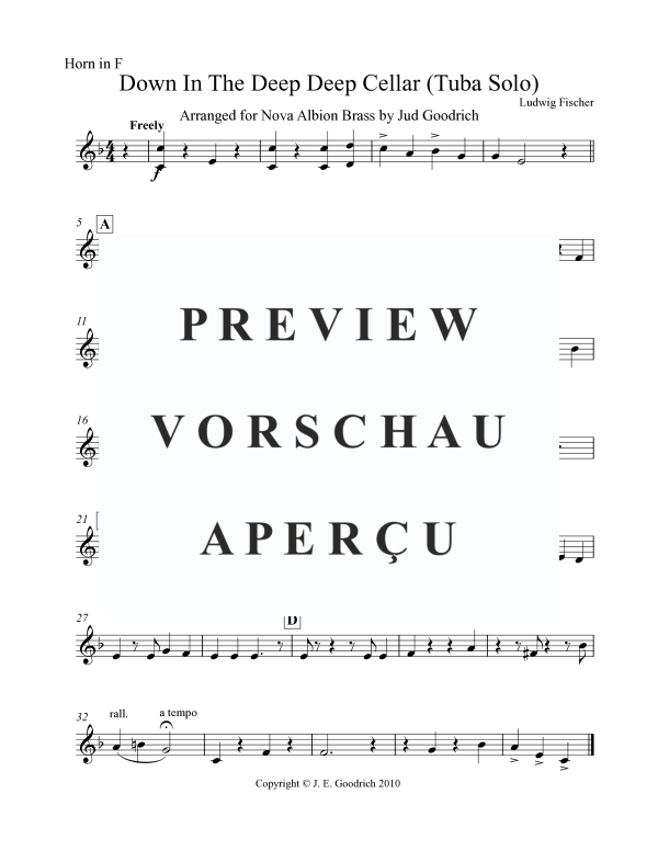 Product gallery: Page 7 of 10 Down in the Deep Deep Cellar, , Brass Quintet
