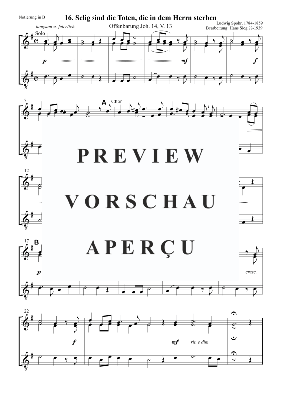 Product gallery: Page 3 of 3 Selig sind die Toten, die in dem Herrn sterben, , Trombone Choir