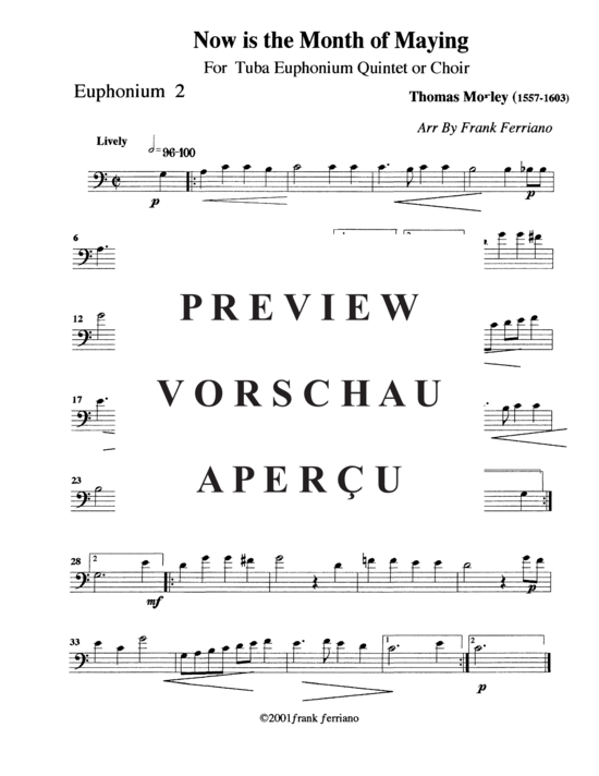 Produktgalerie: Seite 11 von 16 Two Morley Madrigals , , (Tuba Quartett/Quintett EETT + EETTT)