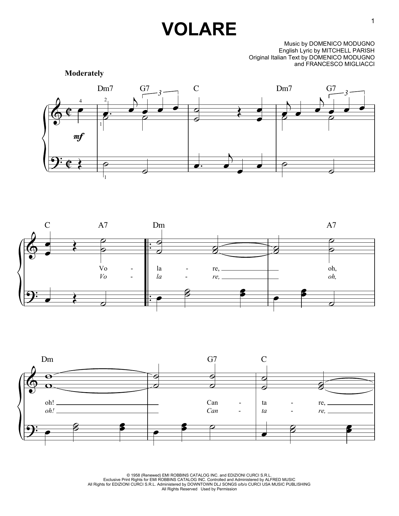 Produktgalerie: Seite 1 von 1 Volare, Domenico Modugno, Klavier