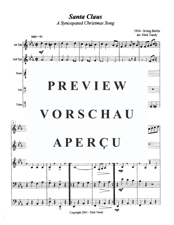 Produktgalerie: Seite 4 von 11 Santa Claus, , Blechbläser Quintett