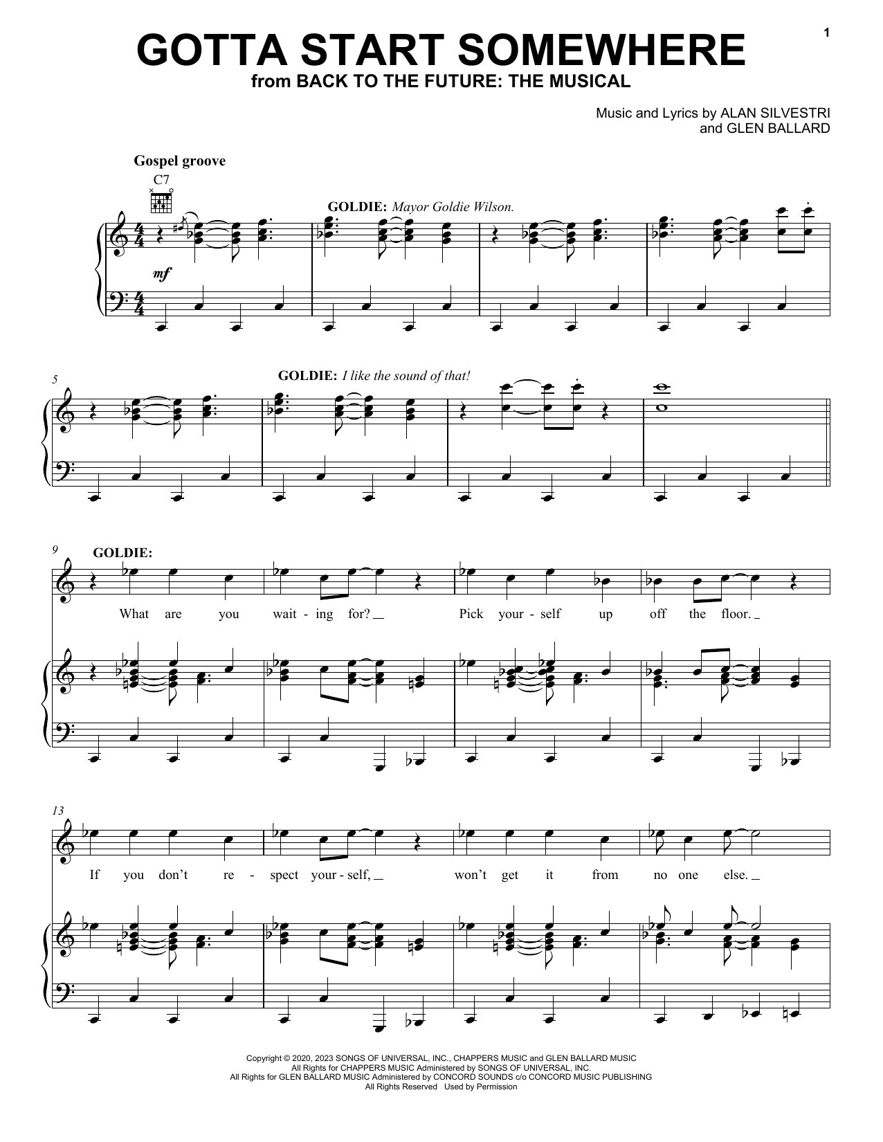 Produktbild zu: Gotta Start Somewhere (from Back To The Future: The Musical)