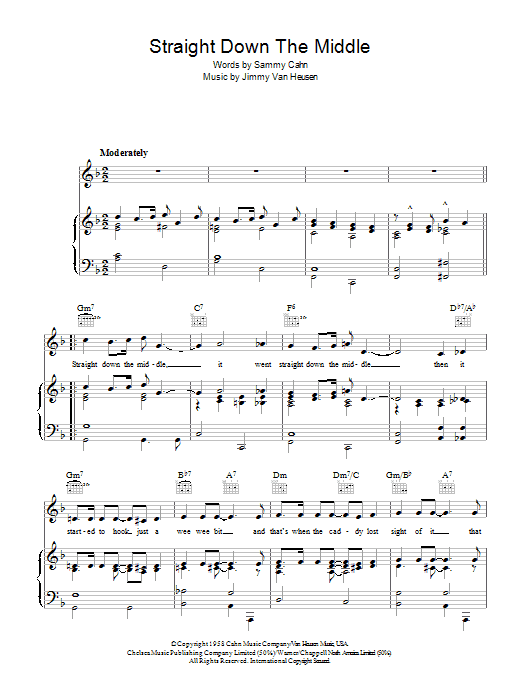 Product gallery: Page 1 of 1 Straight Down The Middle, Sammy Cahn