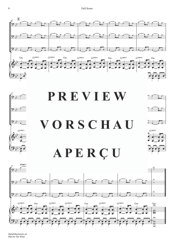 Product gallery: Page 7 of 11 Dust In The Wind, Kansas, (Trombone Trio + Piano)