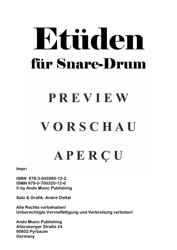 Produktgalerie: Seite 3 von 11 Etüden für Snare Drum im 4/4-Takt - Band 3, , Snare Drum Solo