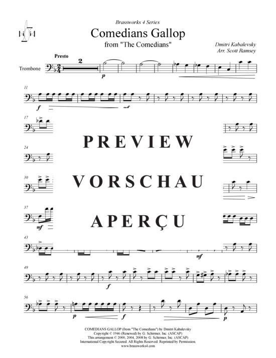 Produktgalerie: Seite 13 von 16 Comedians Gallop, , (2xTrompete in B, Horn in F, Posaune)