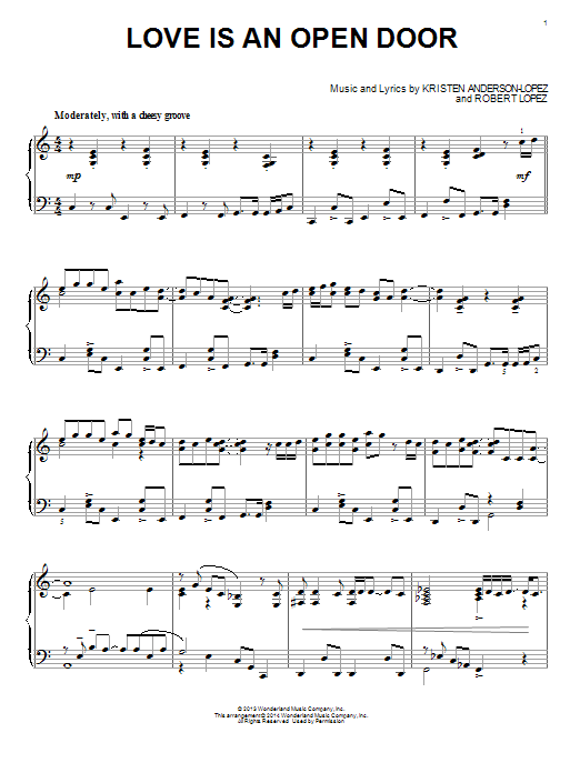 Produktbild zu: Love Is An Open Door (from Frozen)