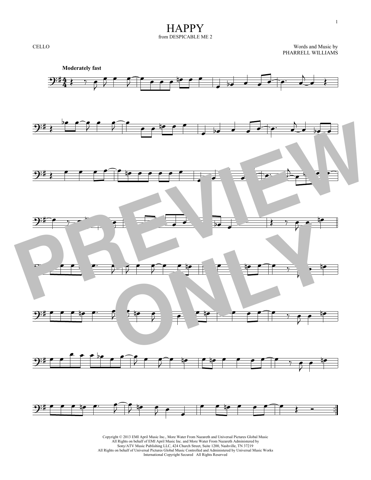 Produktgalerie: Seite 1 von 1 Happy, Pharrell, Violoncello