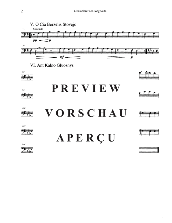 Product gallery: Page 10 of 16 Lithuanian Folk Song Suite , , (Tuba Quartett EETT)