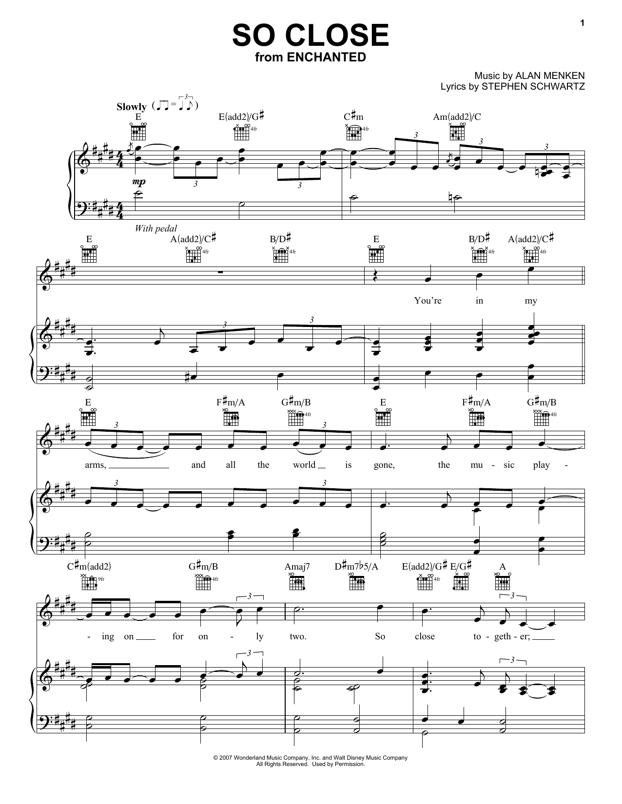 Produktbild zu: So Close (from Enchanted)