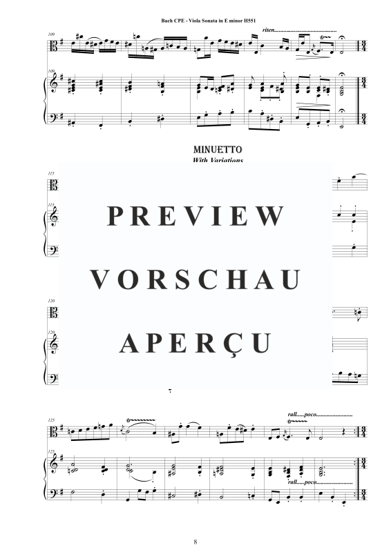 Product gallery: Page 9 of 11 Viola Sonata in E-Moll H551, , Viola and Piano/Harpsichord