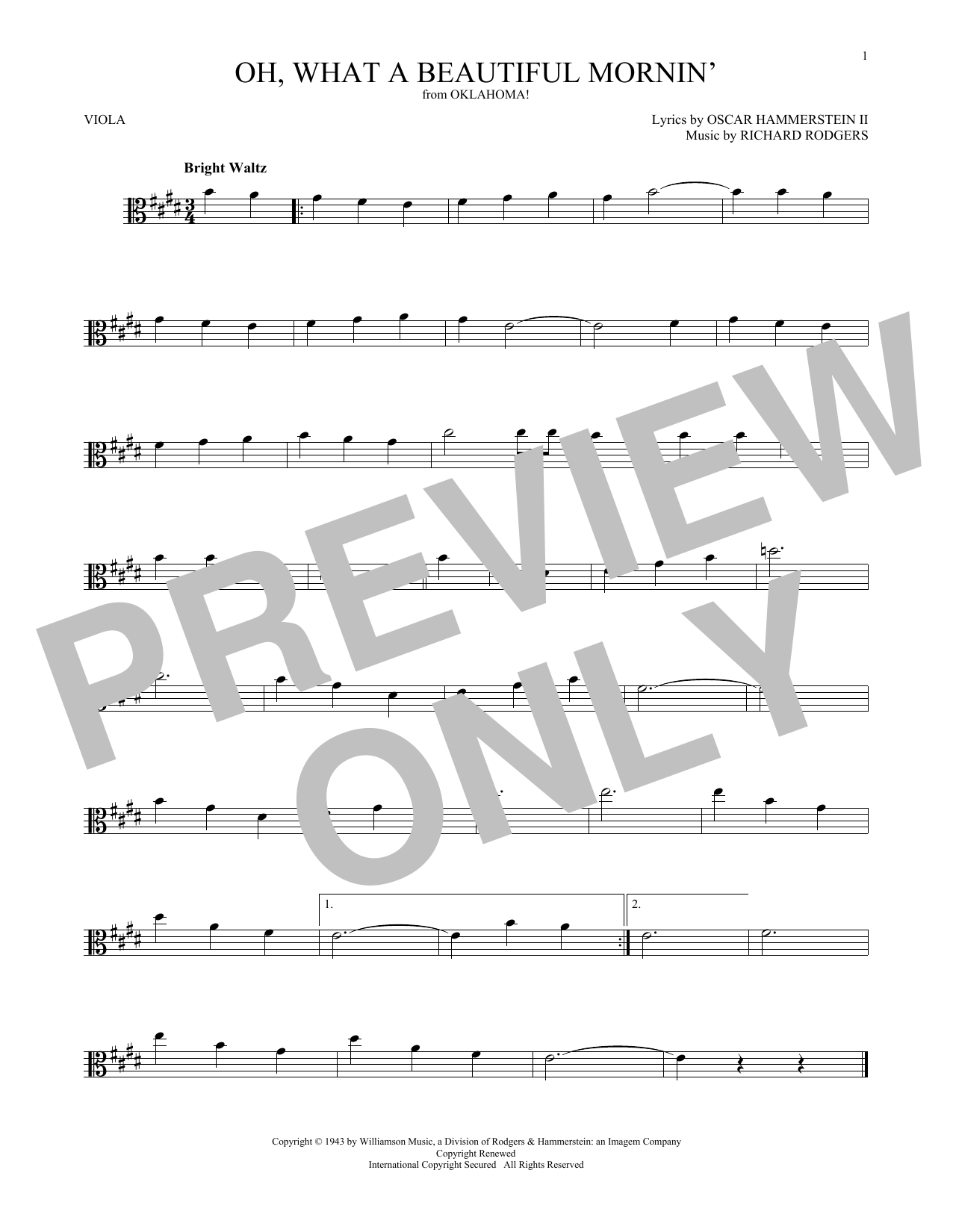 Product gallery: Page 1 of 1 Oh, What A Beautiful Mornin' (from Oklahoma!), Rodgers & Hammerstein