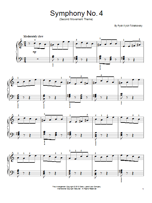 Produktbild zu: Symphony No. 4 In F Minor, Op. 36, Second Movement Excerpt