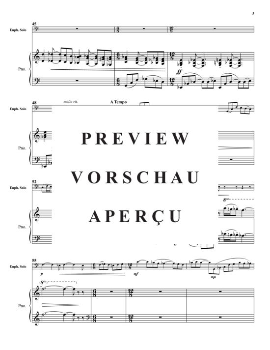 Product gallery: Page 6 of 20 Euphonium Sketches , , (baritone/pos + piano)