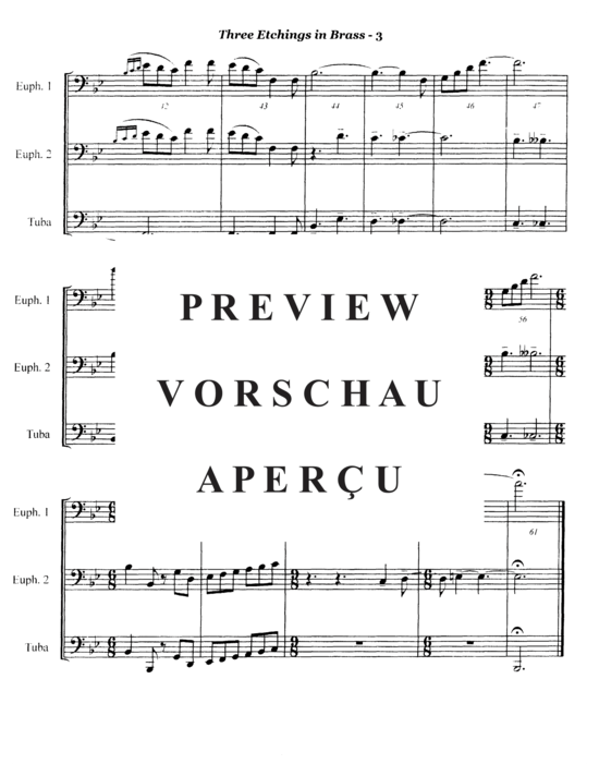 Produktgalerie: Seite 5 von 21 Three Etchings in Brass , , (Tuba Trio EET)