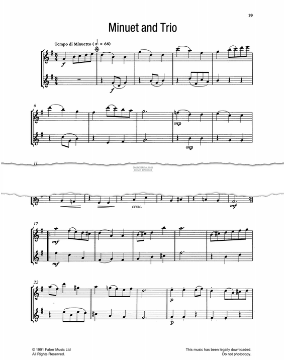 Produktgalerie: Seite 1 von 1 Minuet And Trio, Robert Hinchliffe, Oboe