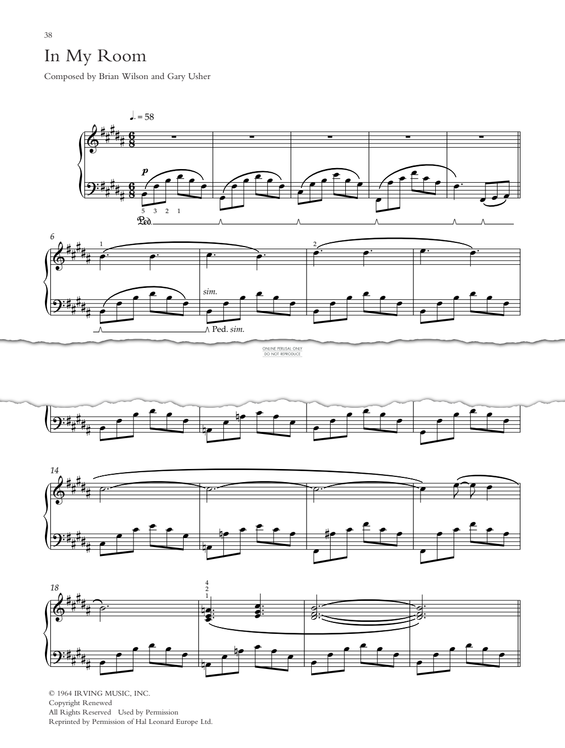 Product gallery: Page 1 of 1 In My Room, The Beach Boys