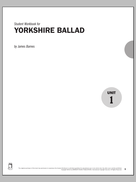 Produktbild zu:  Guides to Band Masterworks, Vol. 4 - Student Workbook - Yorkshire Ballad - James Barnes