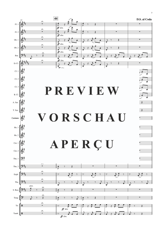 Produktgalerie: Seite 10 von 11 Habanera aus Carmen, , Solo Gesang und Concert Band